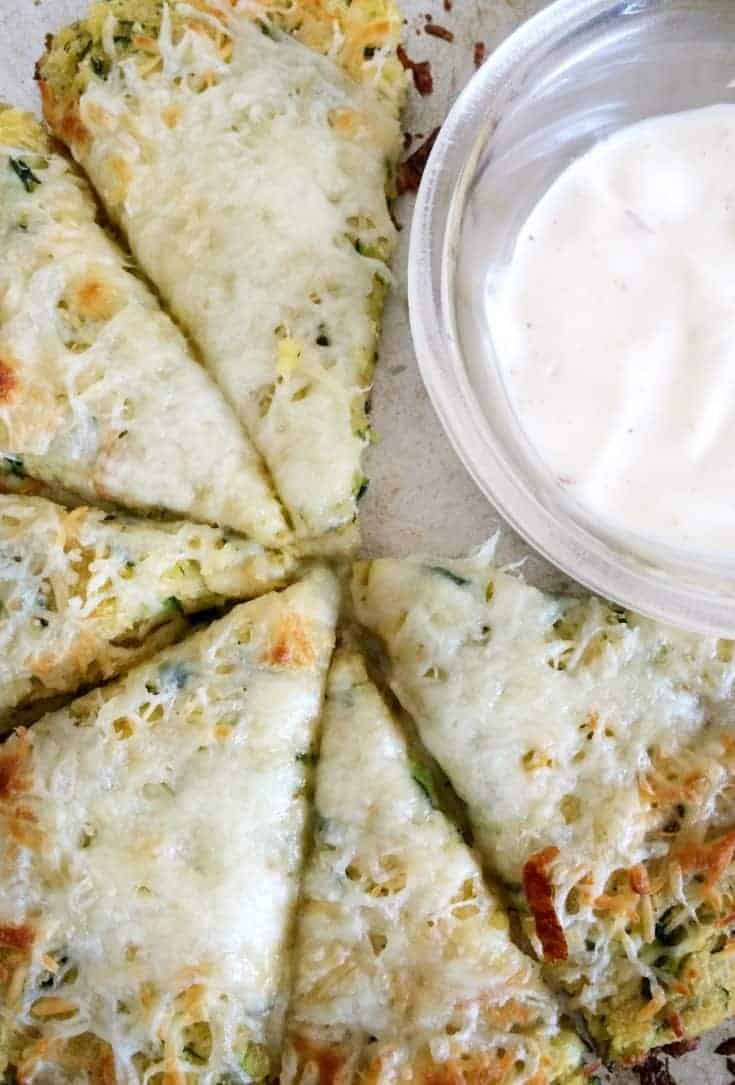 Parmesan Ranch Zucchini Pizza- Easy & Low Carb!