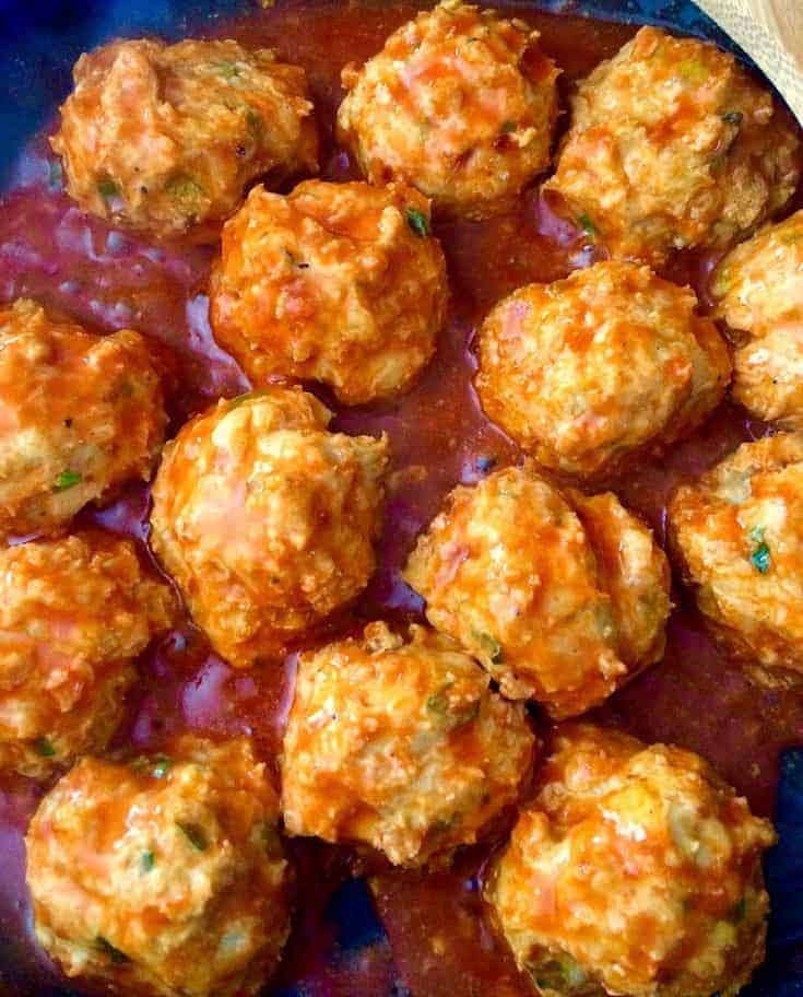 Keto Buffalo Chicken Meatballs