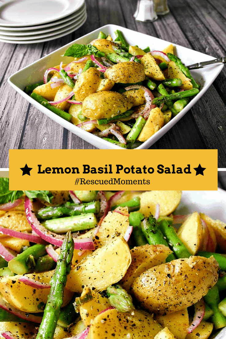 Lemon Basil Potato Salad | Life, Love, and Good Food #RescuedMoments