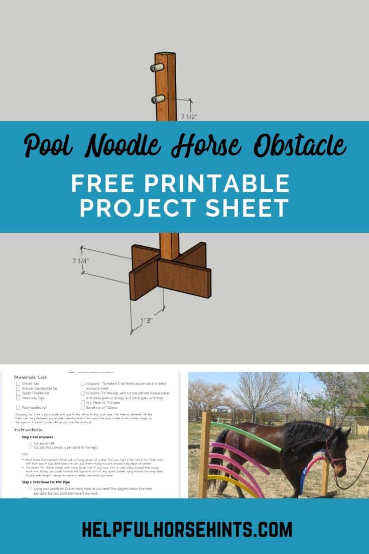 free printable project sheet horse obstacle