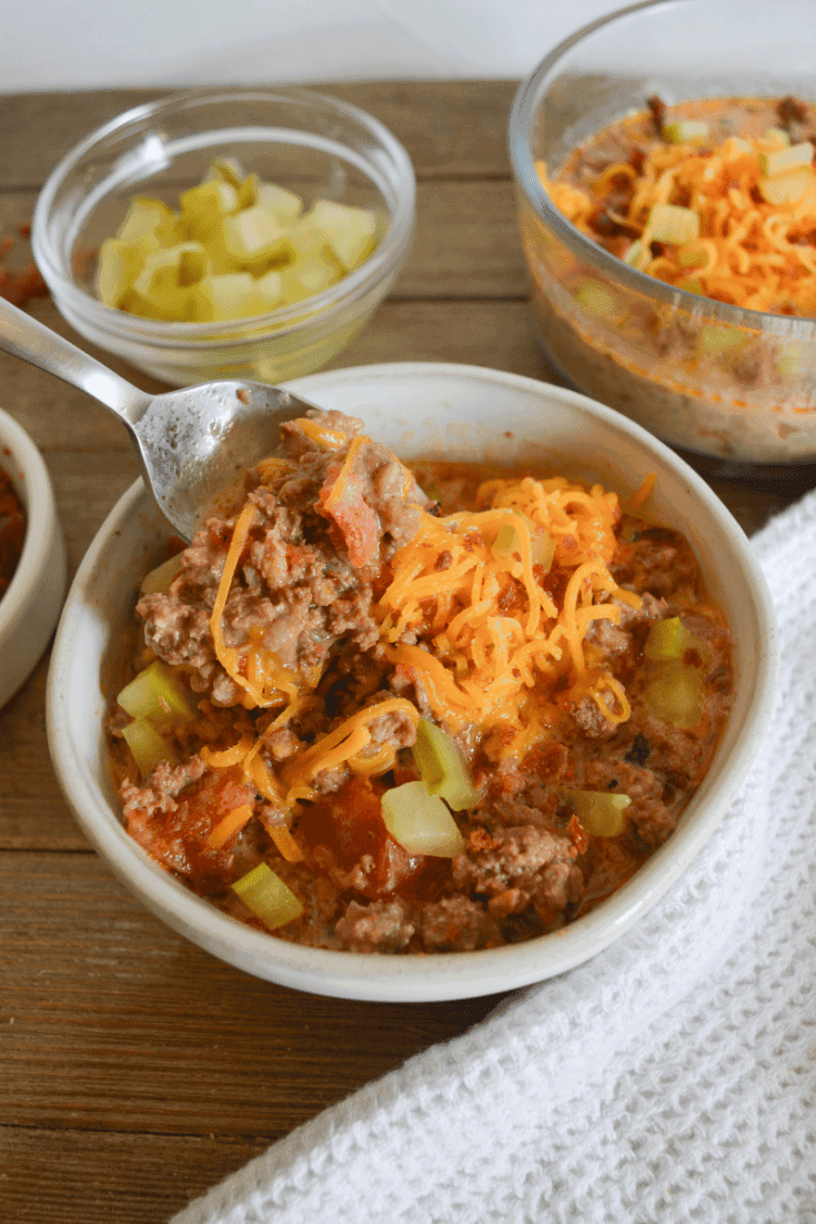 Keto Bacon Cheeseburger Soup - Instant Pot Recipe