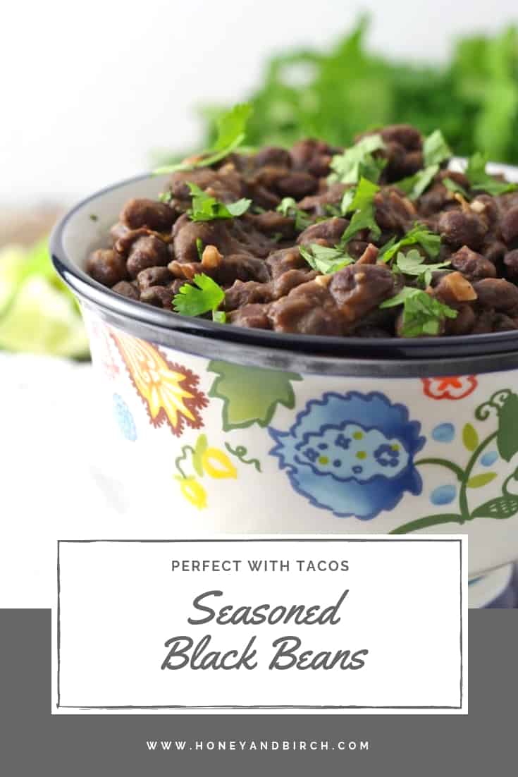 seasoned black beans Pinterest pin