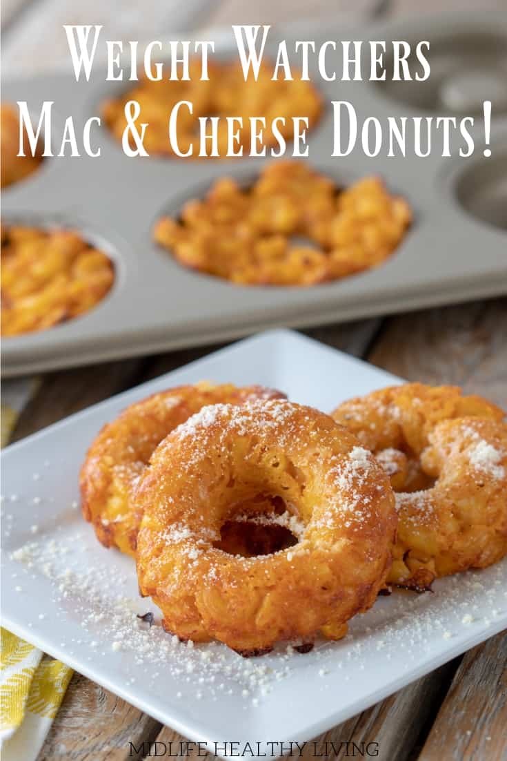 Weight Watchers mac and cheese donuts are a delicious snack! These mac and cheese donuts also make a tasty appetizer and a nice on the go lunch option.