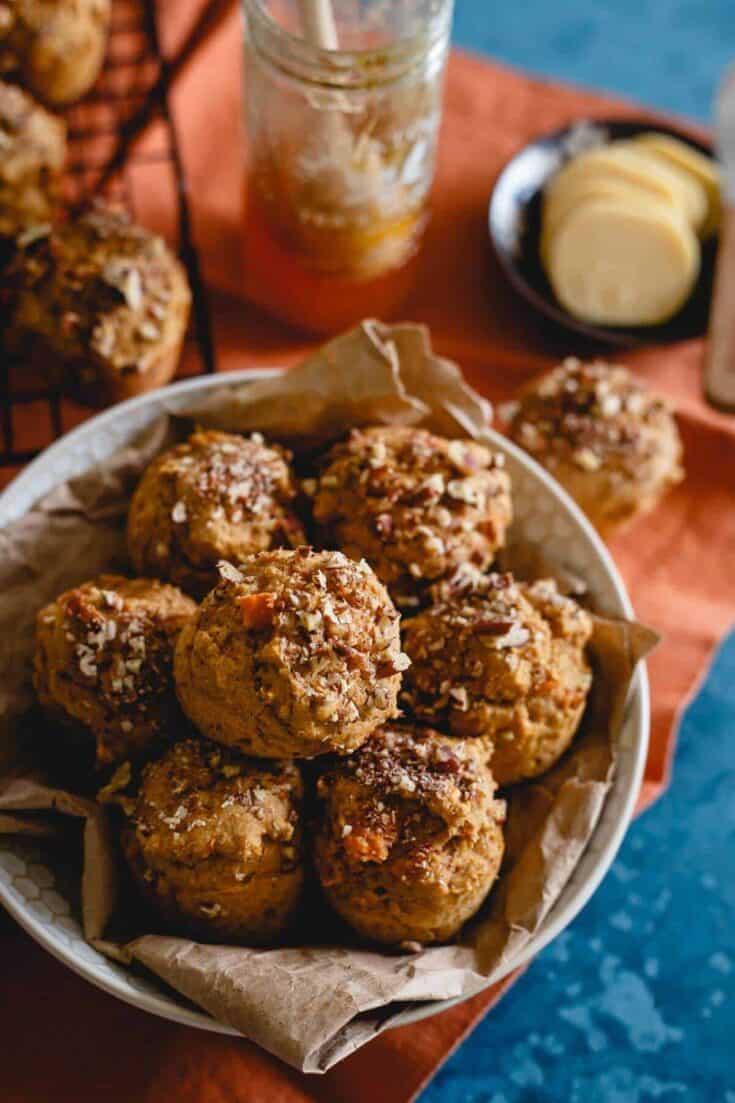 Whole Wheat Sweet Potato Banana Muffins