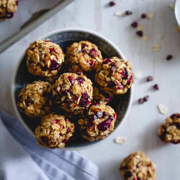 Cranberry Orange Oatmeal Cookie Bites