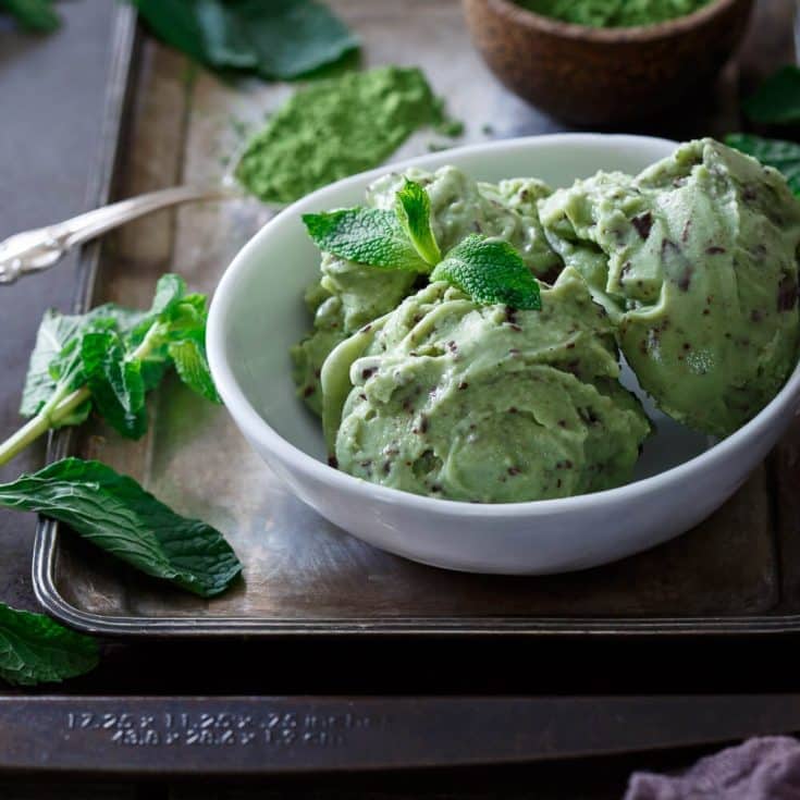 Matcha Mint Chocolate Chunk Ice Cream