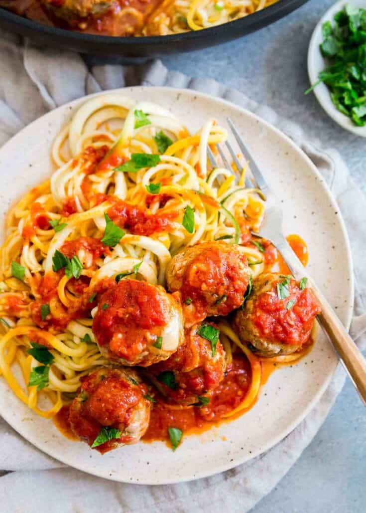 Cheddar Stuffed Turkey Zucchini Meatballs