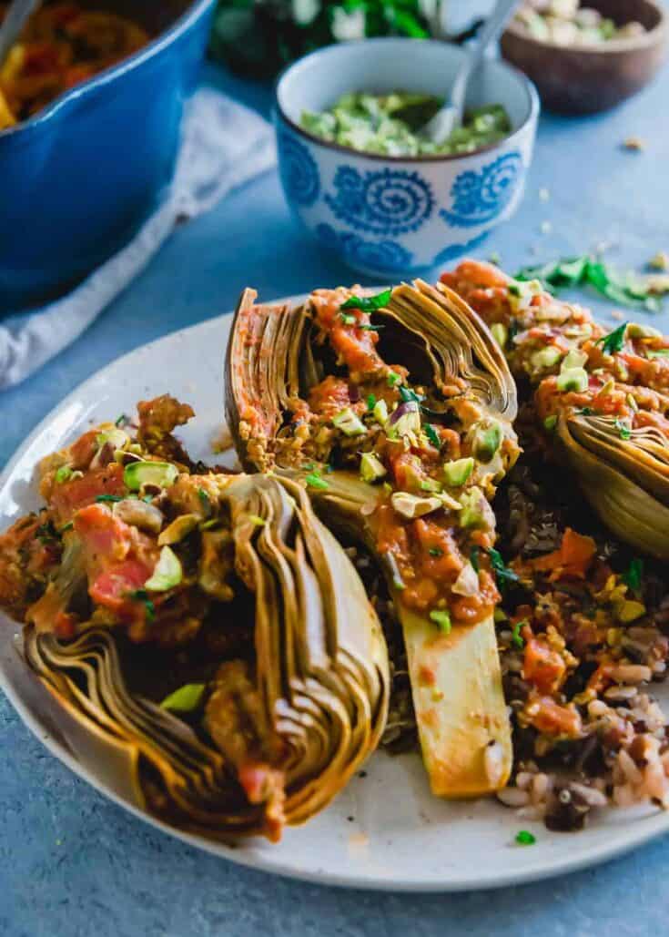 tomato braised artichokes