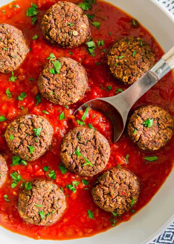 Italian Black Bean Meatballs