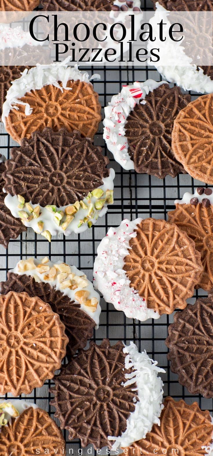 Chocolate Pizzelles Saving Room for Dessert
