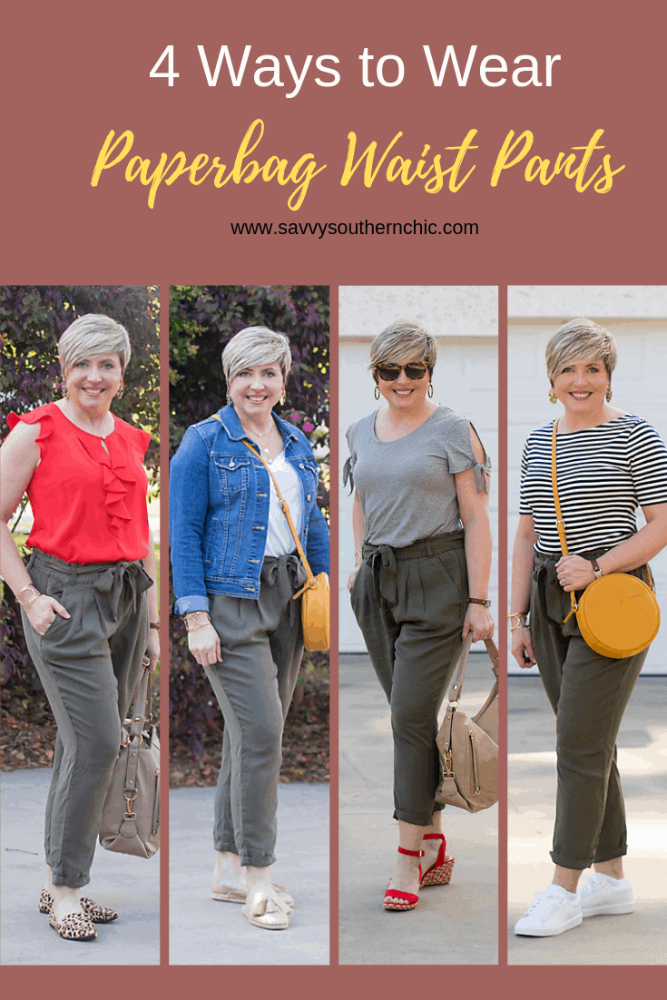 4 ways to wear paper bag waist pants