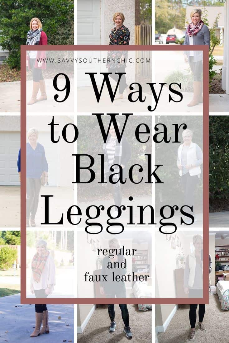 9 Ways to wear black leggings