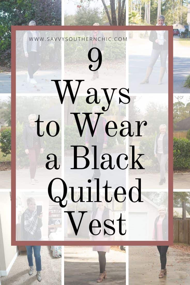 9 ways to wear a black quilted vest