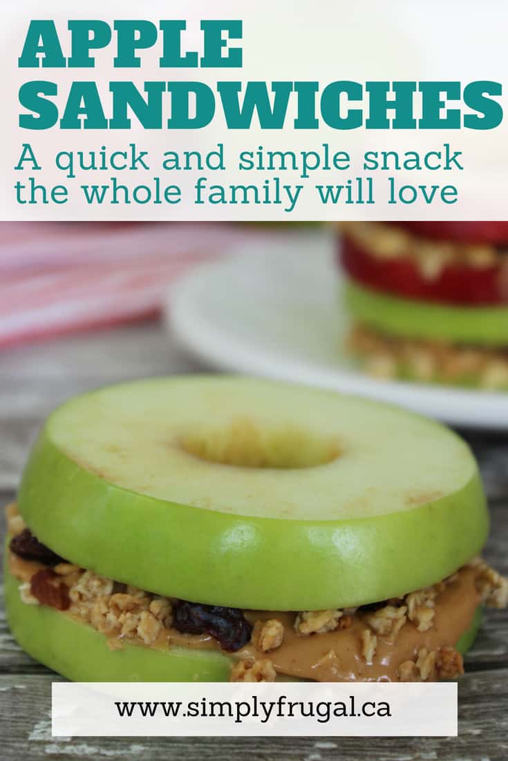These apple sandwiches fall under the category of simple, delicious and budget-friendly. A snack the whole family will love! #snacks #kidfriendly #easyrecipe #applesandwiches #apples These apple sandwiches fall under the category of simple, delicious and budget-friendly. A snack the whole family will love!