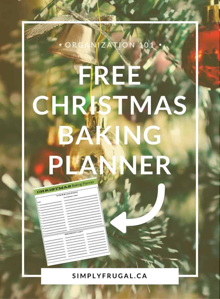 Christmas Baking Planner