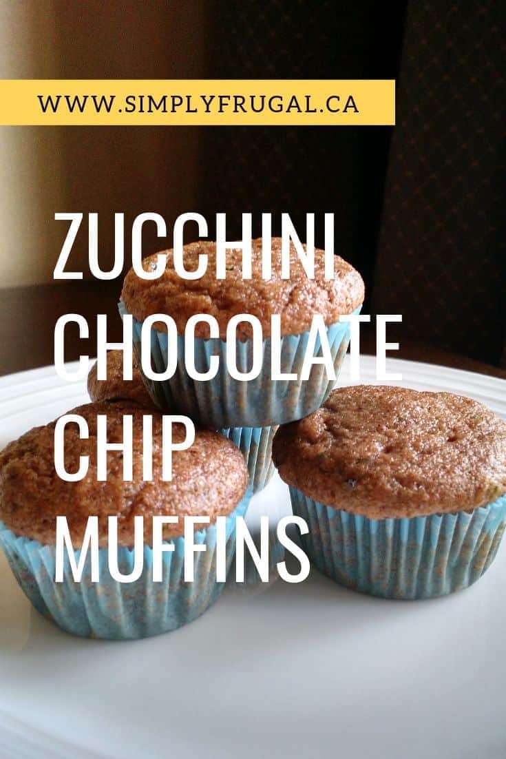 These Zucchini Chocolate Chip Muffins are packed with healthful ingredients like zucchini, whole wheat flour, apple sauce and make a great on-the-go snack.