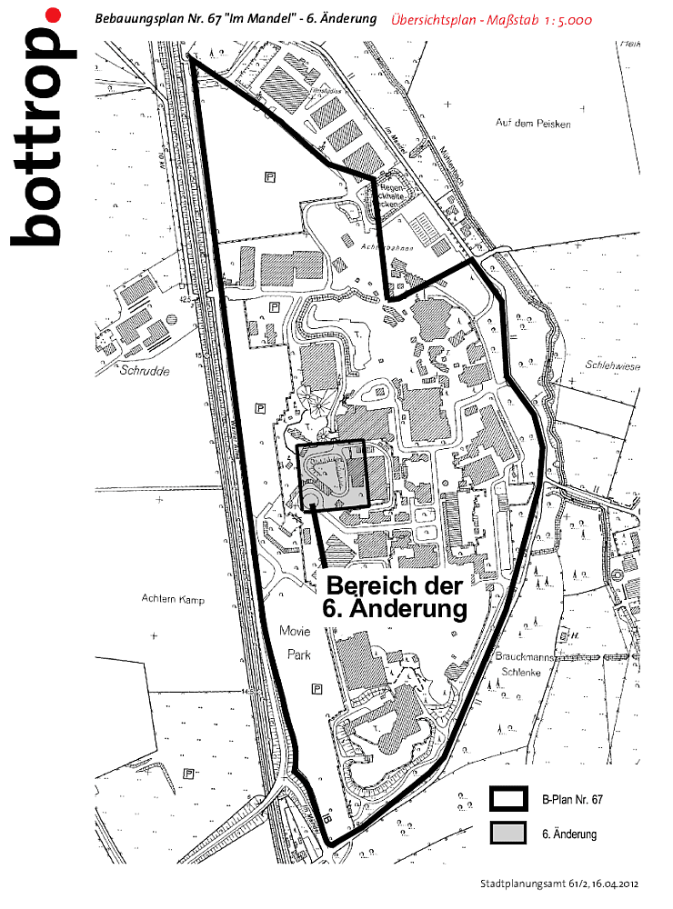 Foto: Stadt Bottrop, Bebauungsplan Moviepark