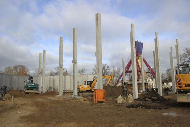 Foto: HANSA-PARK, Kärnan 2015, Bau-Update 10.02.2015