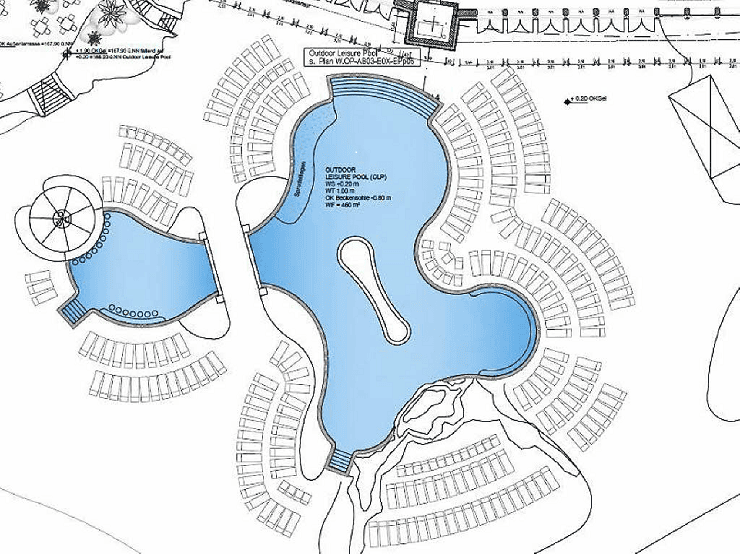Foto: Colourbox / Europa-Park, Der Outdoorpool mit 500m² Wasserfläche wird voraussichtlich eine Poolbar enthalten.