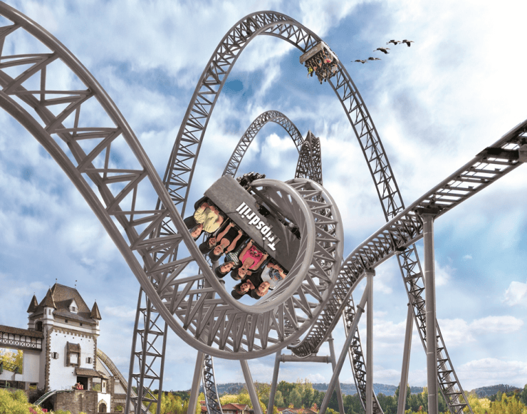 Foto: Erlebnispark Tripsdrill, "Karacho" - Tripsdriller Katapult-Achterbahn