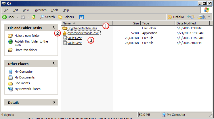 diles as seen with Windows Explorer