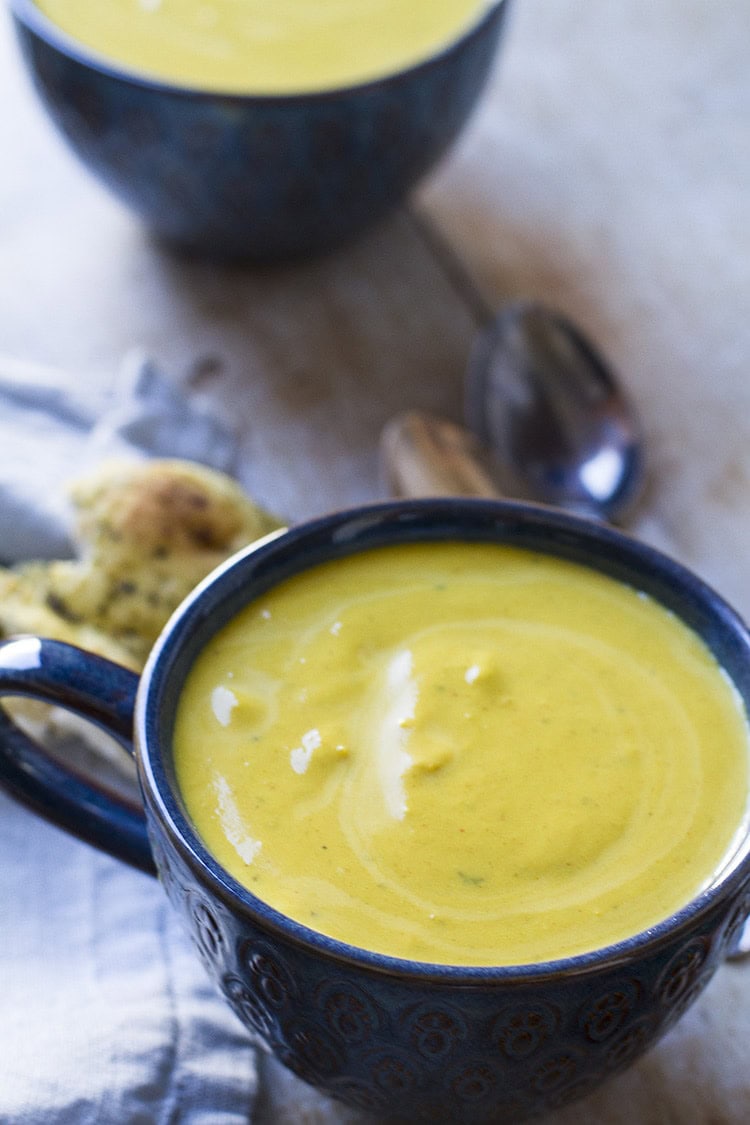 Moroccan Butternut Squash Soup With Roasted Garlic Ginger With Spice