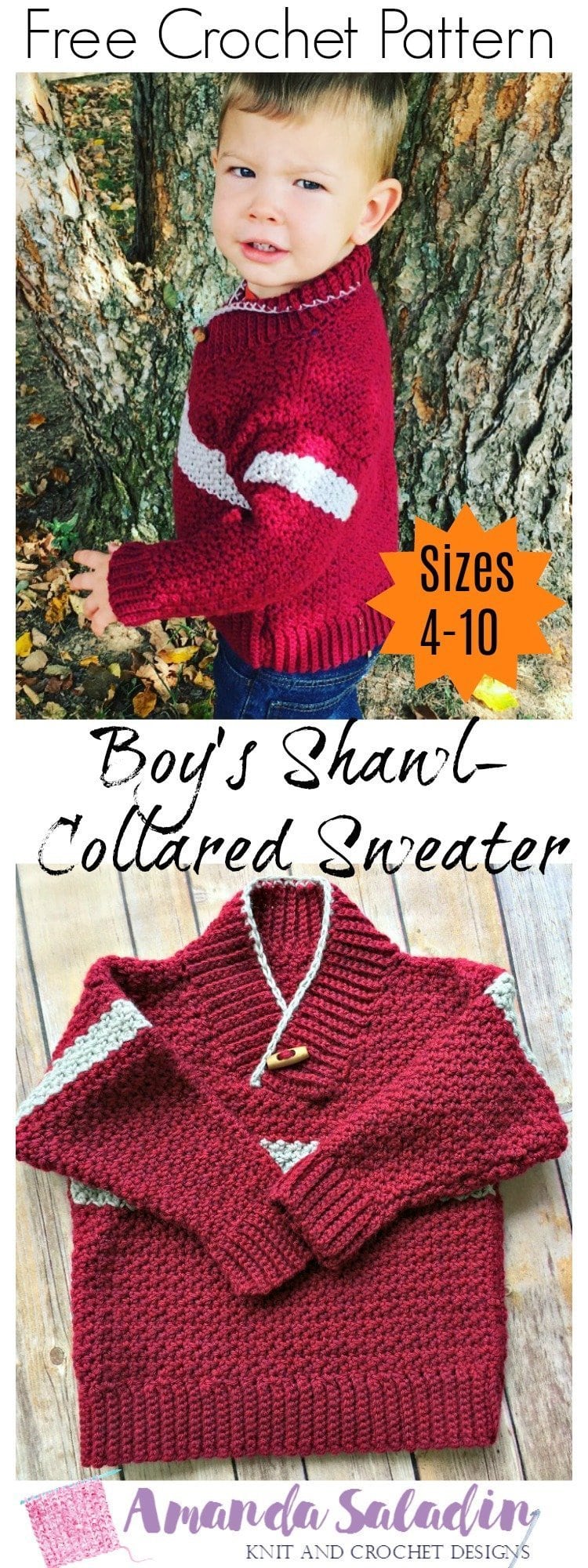 crochet boys cardigan