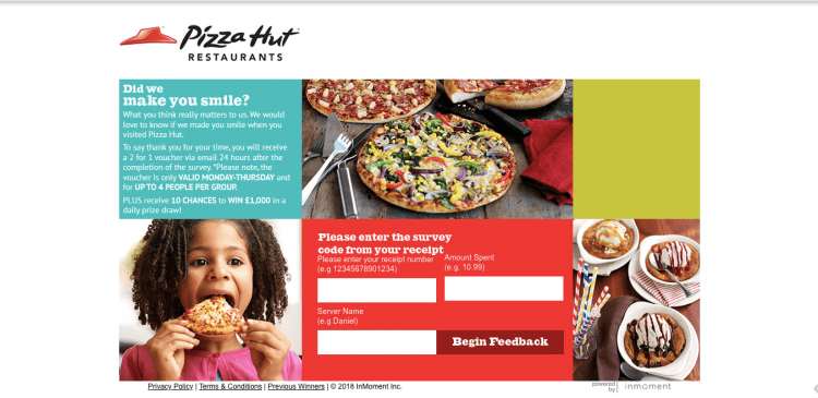 pizza hut survey