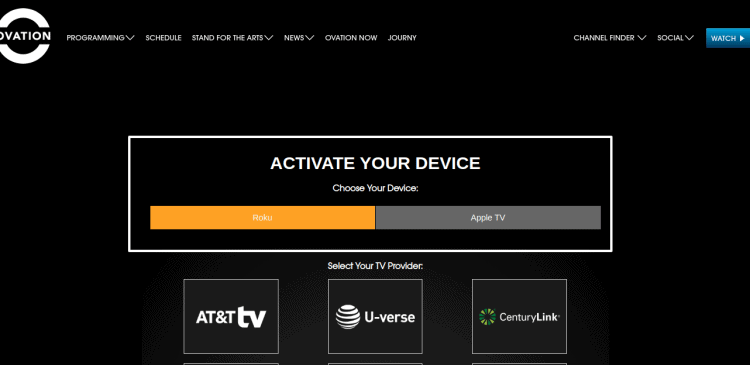 Activate Ovation TV Logo