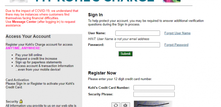 Credit Kohls Com Manage Your Kohl S Charge Credit Card Account Ladder Io