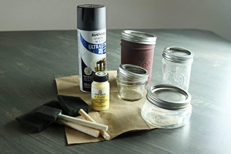 Mason Jar Bathroom Set. A simple way to add farmhouse flair to your bathroom!