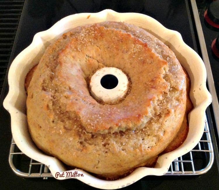 Nanny's BEST Banana Bread is a lovely soft, moist cake and absolutely delicious with the glaze poured over! A nice, easy recipe and freezer friendly too!
