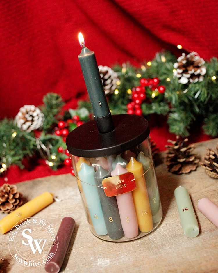 Personalised advent calendar candles in the top 5 advent calendars for Christmas