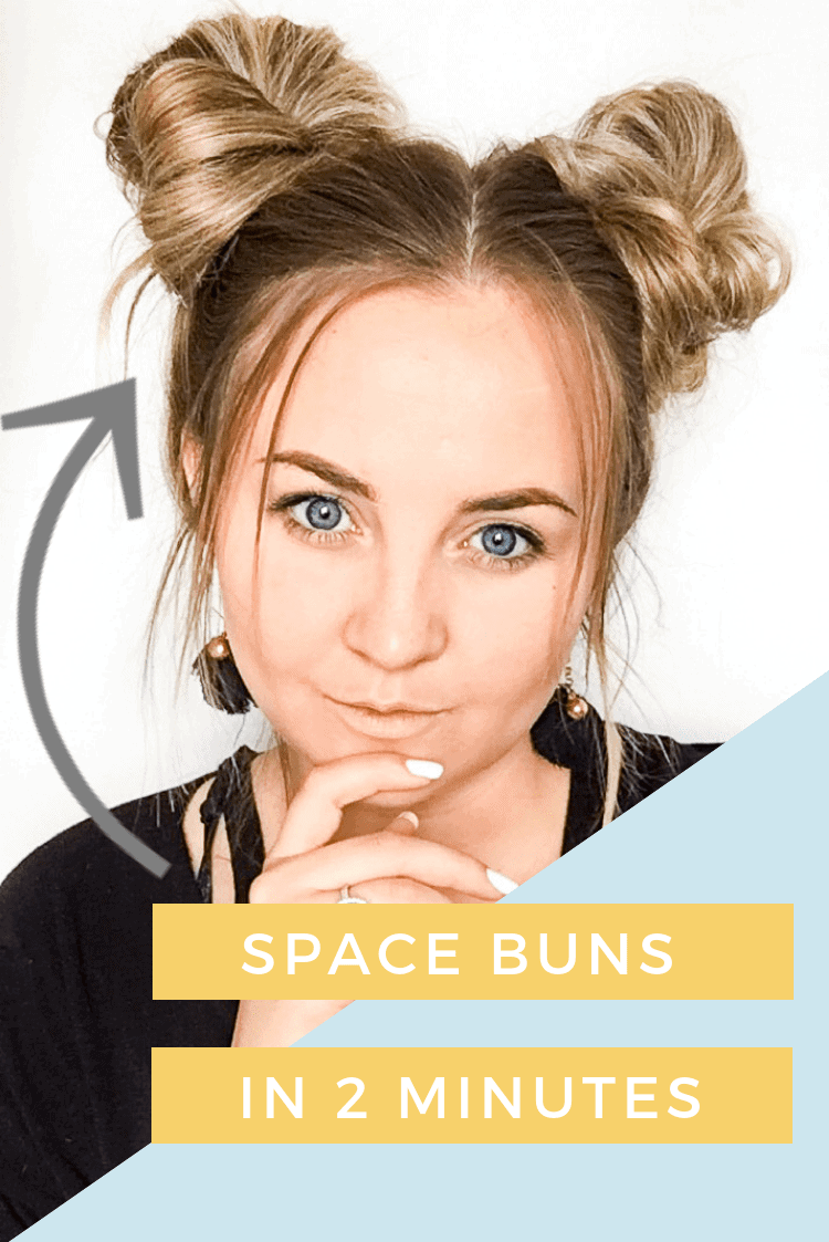 How To Do Messy Space Buns Hair Tutorial Cassie Scroggins
