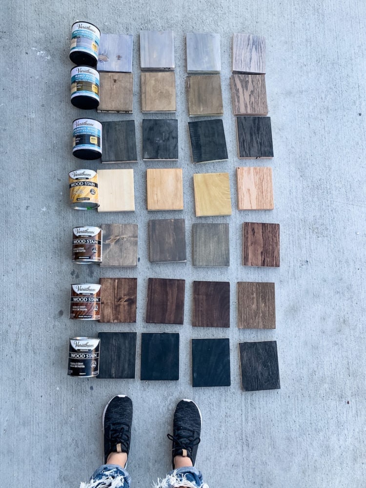all samples for stain test