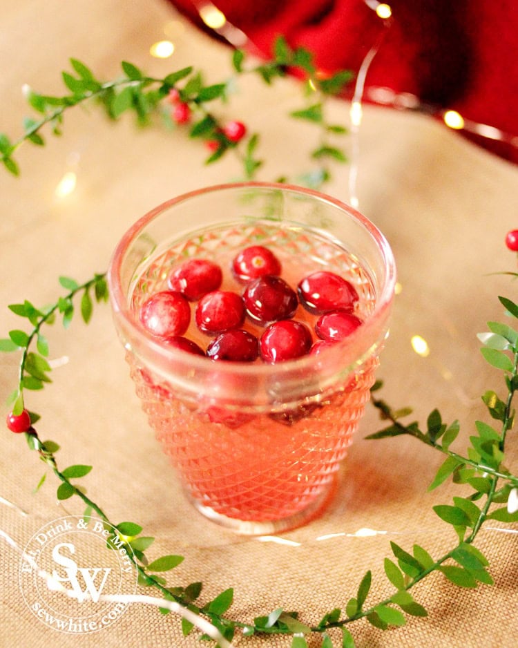 Sparkling Cranberry Ginger Cocktail perfect Christmas cocktail