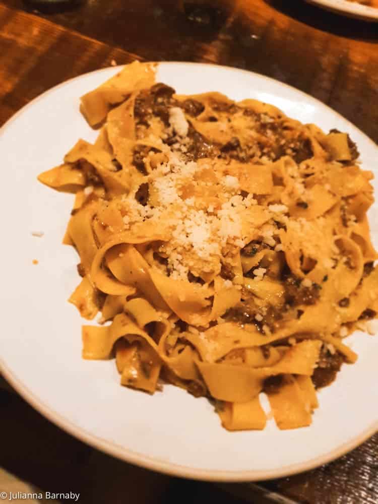 Pasta at Flour & Grape Bermondsey Street