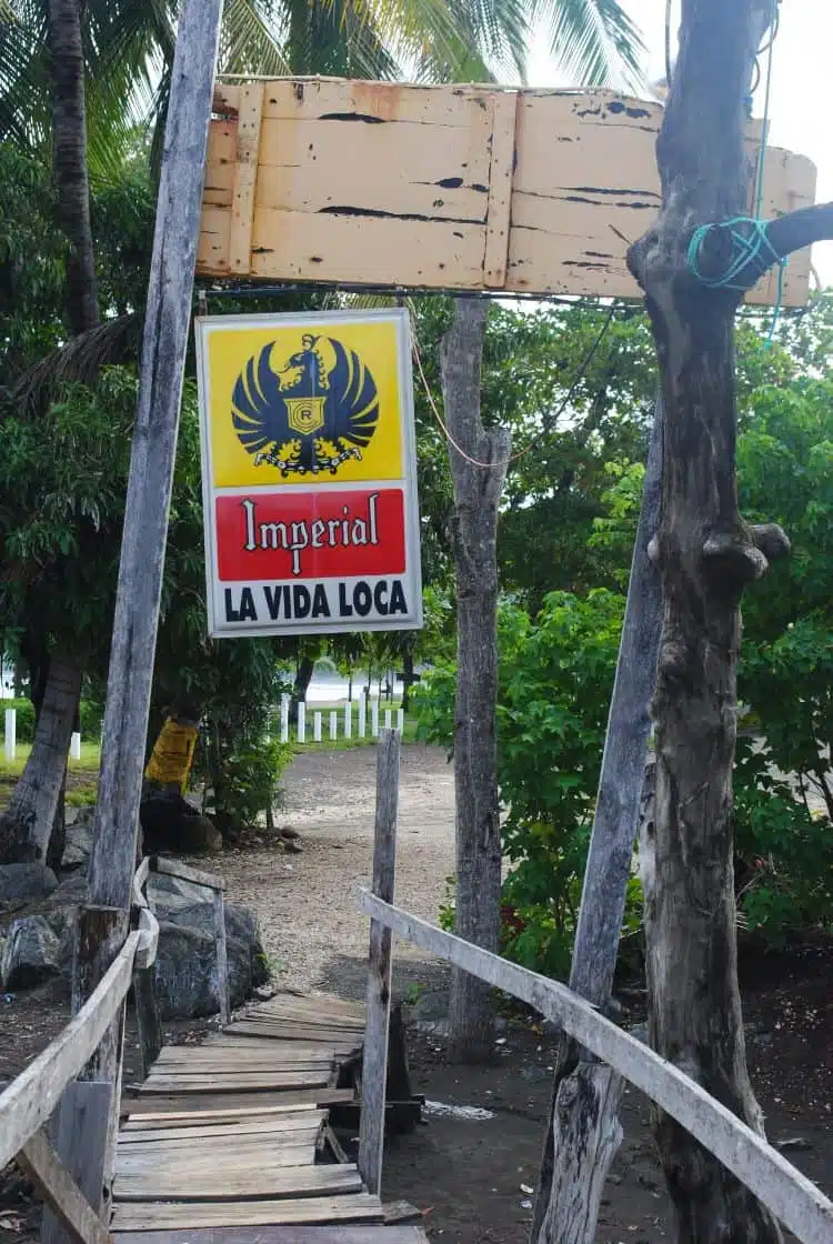 costa rica beer Imperial served in a beach bar