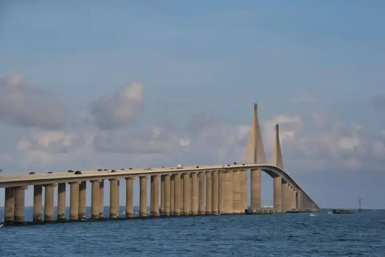Drive over Sunshine Skyway Bridge