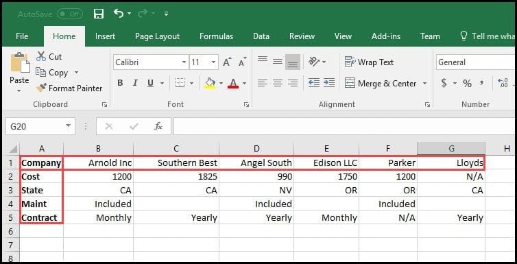 transform columns to rows in excel