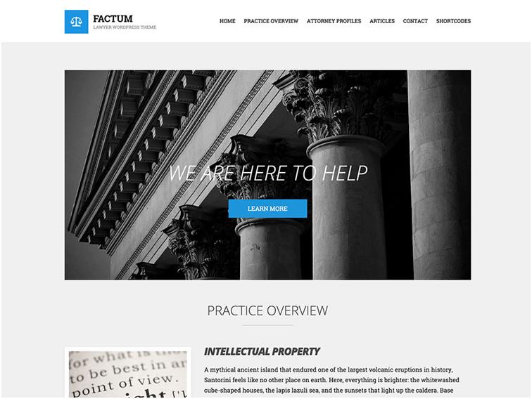 Factum WordPress Law Theme Development & Support