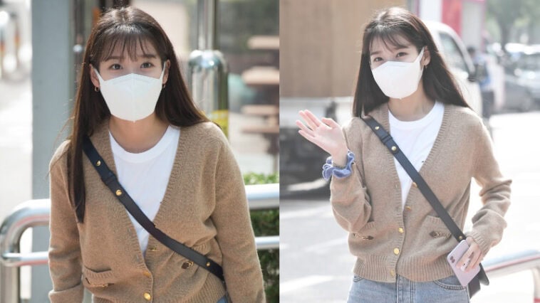 Iu S Fall Cardigan Look On The Way To Yoo Hee Yeol S Sketchbook Is So Refreshing Inkistyle