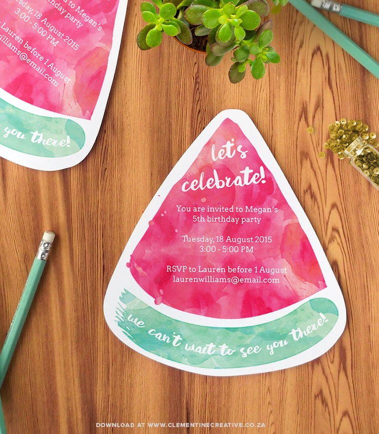 Free Printable Watermelon Party Invitations Download The Templates Free Printable Watermelon Party Invitations Download The Templates