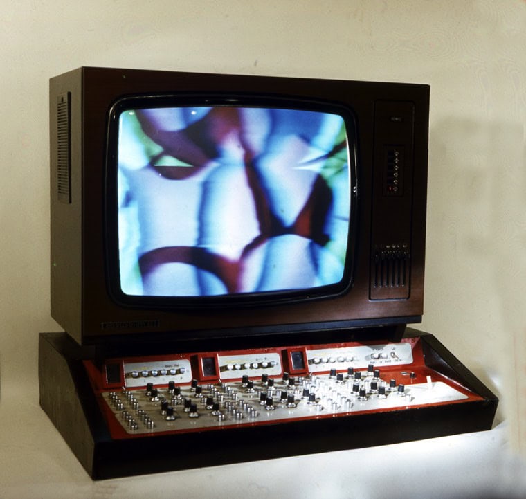 "Electronic Artist" is an analog television painting instrument from 1976.
