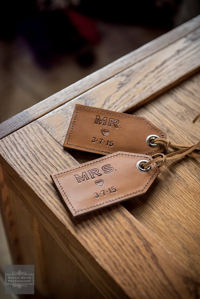 Austin Wedding Photography custom wedding leather luggage tags photography hill country wedding