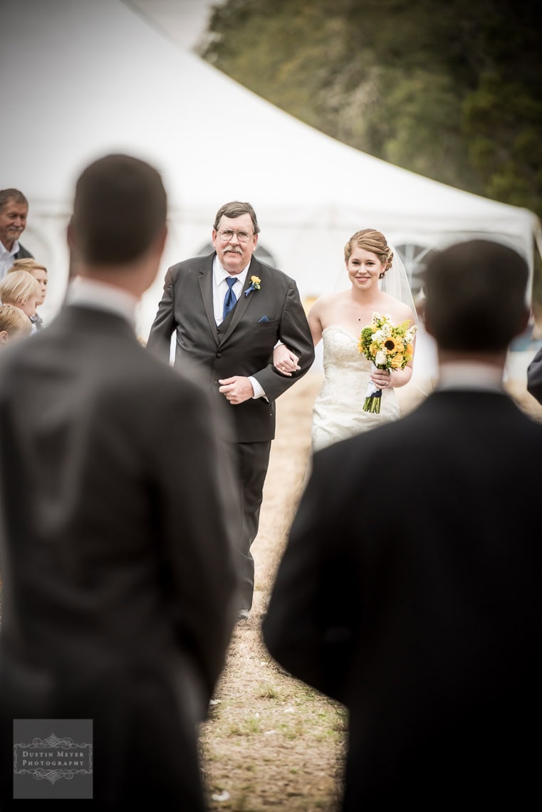 Austin Wedding Photography father daughter aisle ceremony wedding photography hill country wedding