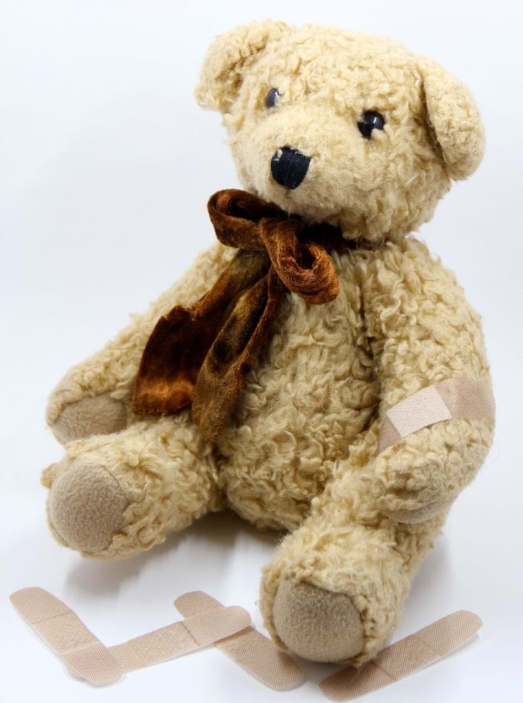 Photo of a stuffed teddy bear.