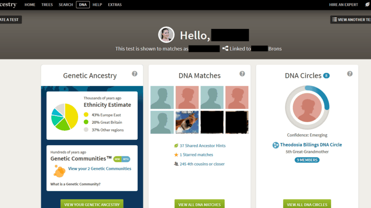 Example of Ancestry DNA Results