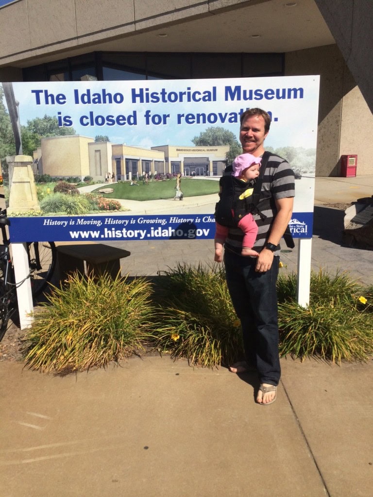 James has one of his renderings on a bi sign at the park. He did this for a local firm who is expanding our historical museum, where a two headed calf is housed...