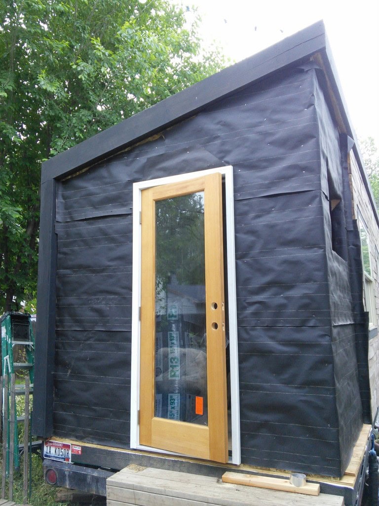 I was able to get the building wrap up through the week too so that helps us stay ahead of schedule.